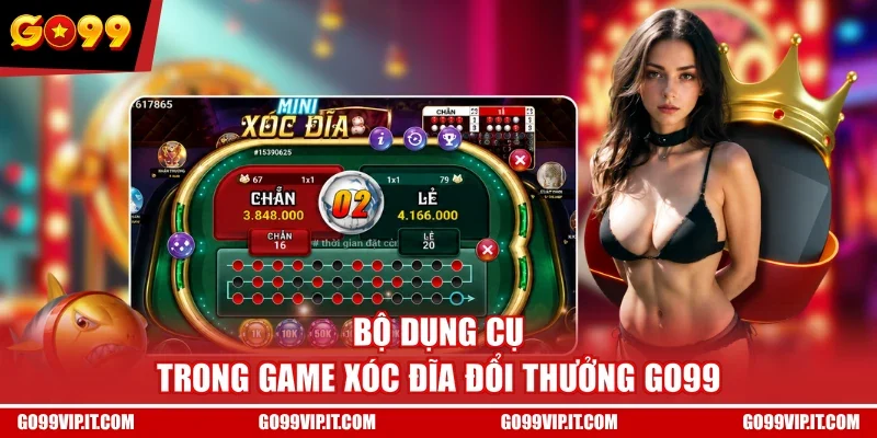Bộ dụng cụ trong game xóc đĩa đổi thưởng GO99